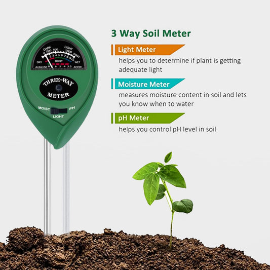 3-in-1 Soil Moisture/pH/Light Meter, Soil Test kit for Indoor & Outdoor