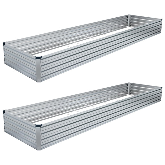 Raised Garden Bed Kit, Rectangle Metal Flower Box,Large Planter Raised Beds