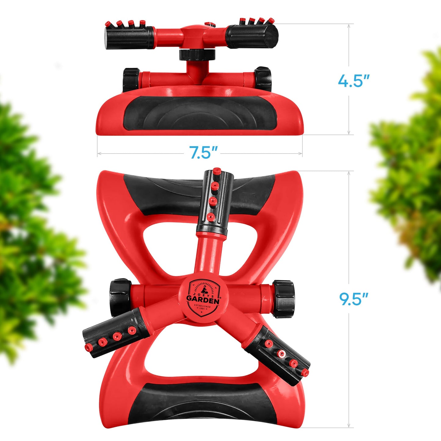 Rotating Garden Sprinkler for Large Area Coverage