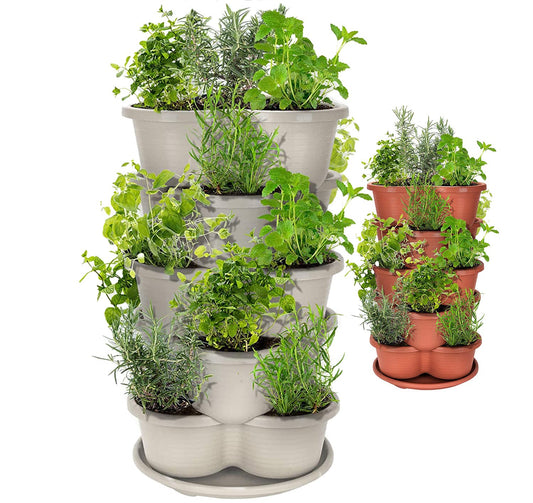 Stackable Planter- Grow Vegetables, Herbs, and Succulents with Ease