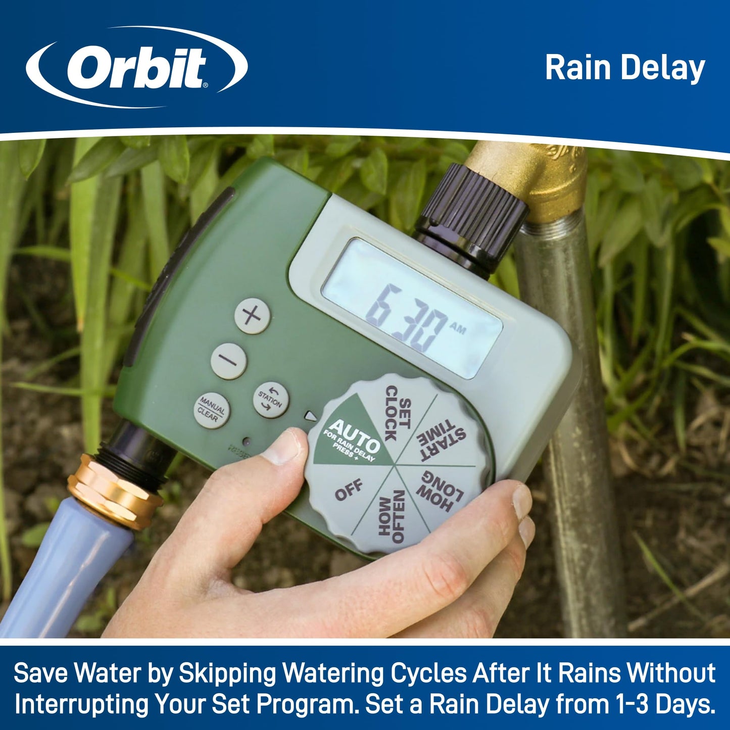 Orbit 58910 Digital 2 Outlet Hose Faucet Timer