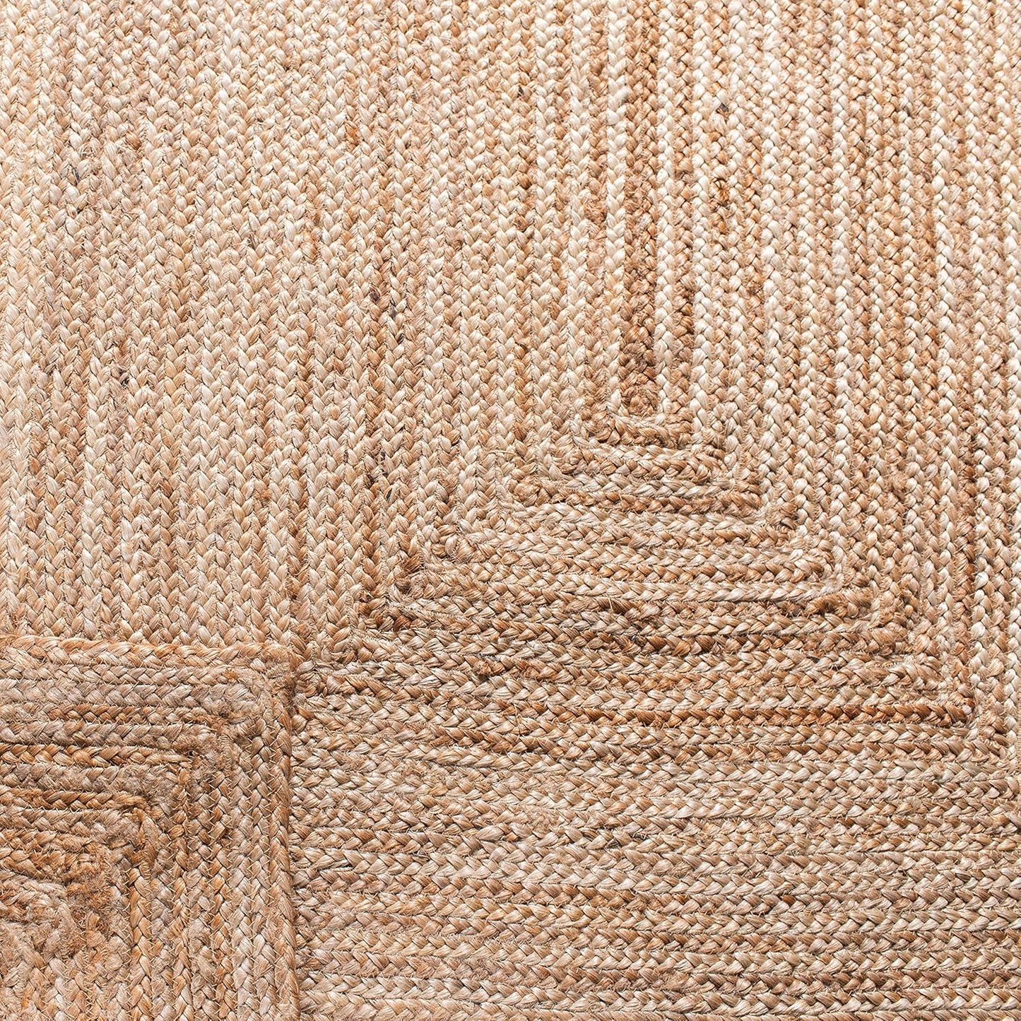 Woven Area Rug - 9' x 12', Handmade Flat Jute