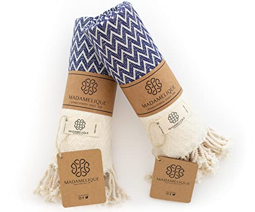 Exclusive Hand Towels Set of 2-18 x 40 Inches - 100% Pure Cotton