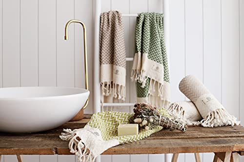 Exclusive Hand Towels Set of 2-18 x 40 Inches - 100% Pure Cotton