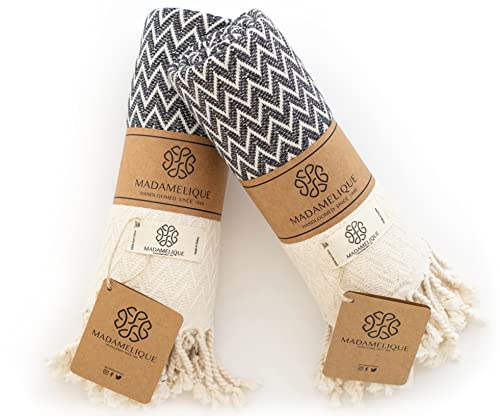 Exclusive Hand Towels Set of 2-18 x 40 Inches - 100% Pure Cotton