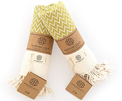 Exclusive Hand Towels Set of 2-18 x 40 Inches - 100% Pure Cotton