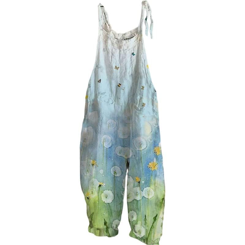 Stylish Boho Womens Romper Natural Material Cotton Blend