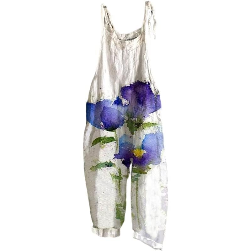 Stylish Boho Womens Romper Natural Material Cotton Blend