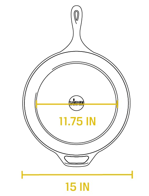 Lodge Pre-Seasoned Cast Iron Skillet Set - Set Includes 8 Inch Skillet, 10.25 Inch Skillet, and 12 inch Skillet - 3 Piece