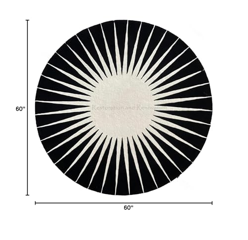 Modern Round Area Rug – Hand-Tufted with 100% NZ Wool