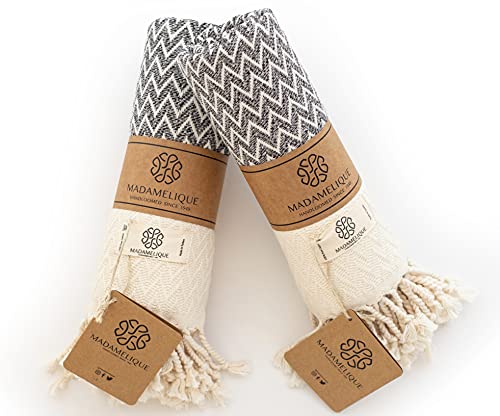 Exclusive Hand Towels Set of 2-18 x 40 Inches - 100% Pure Cotton