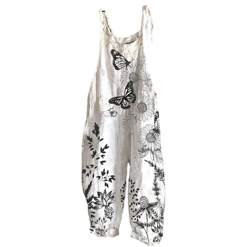 Stylish Boho Womens Romper Natural Material Cotton Blend