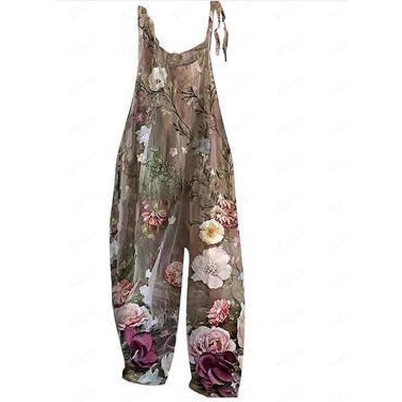 Stylish Boho Womens Romper Natural Material Cotton Blend