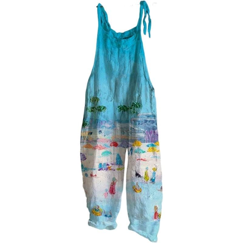 Stylish Boho Womens Romper Natural Material Cotton Blend