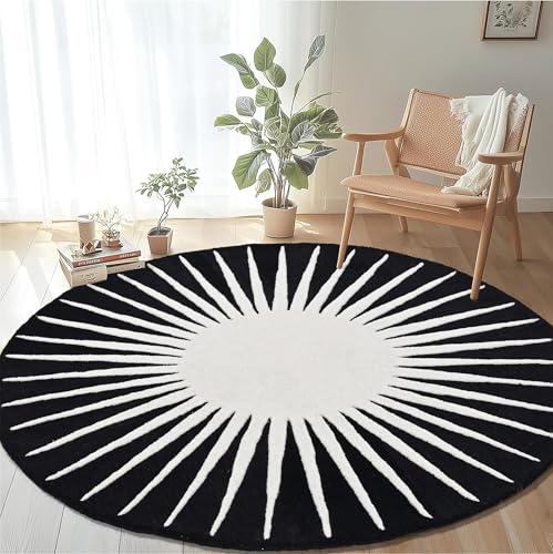 Modern Round Area Rug – Hand-Tufted with 100% NZ Wool