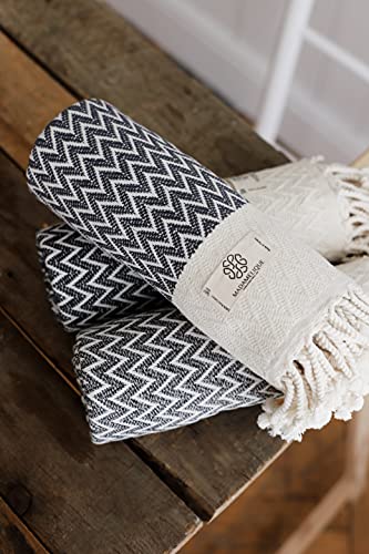 Exclusive Hand Towels Set of 2-18 x 40 Inches - 100% Pure Cotton