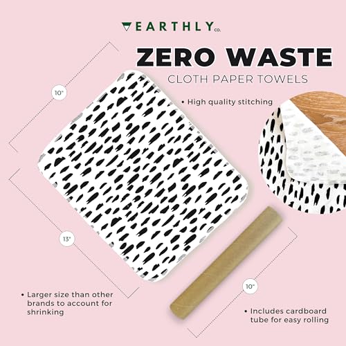 24 Pack - Roll of Washable Cotton Cloth Paper Towels