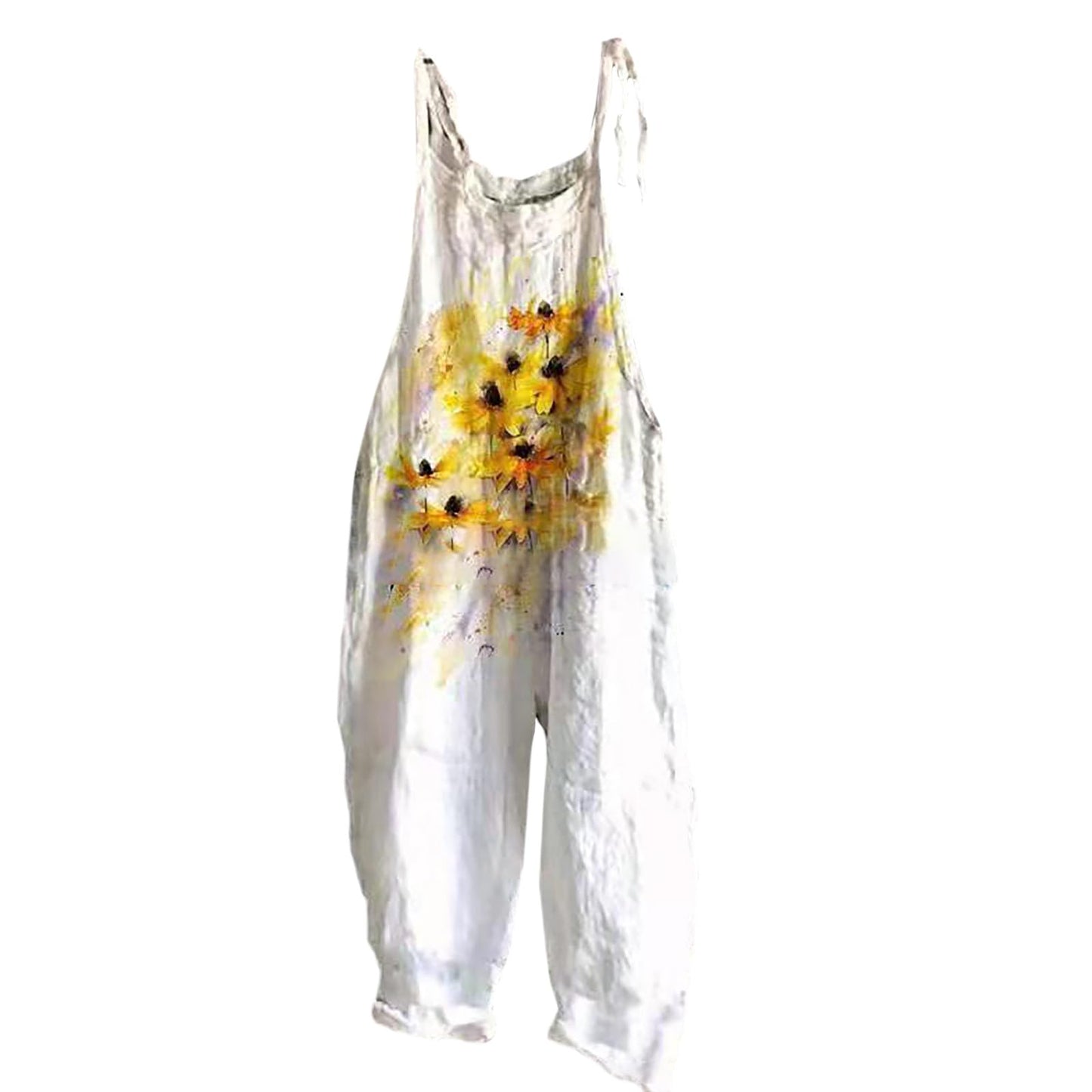 Stylish Boho Womens Romper Natural Material Cotton Blend