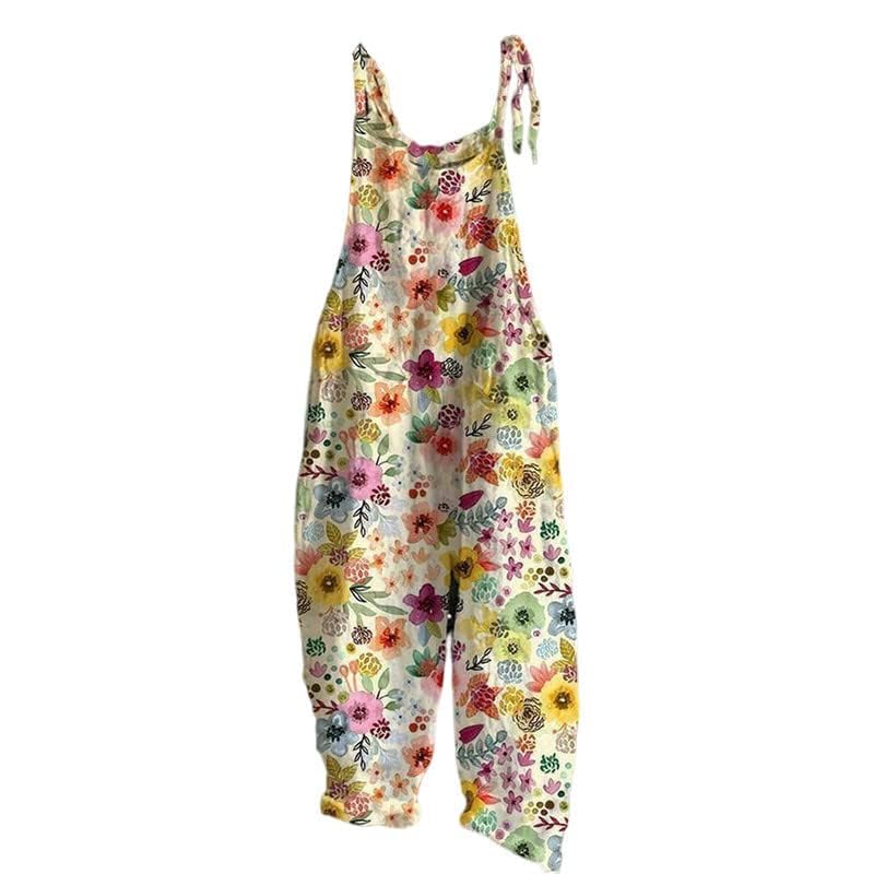 Stylish Boho Womens Romper Natural Material Cotton Blend