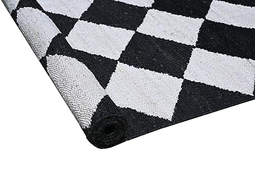 Indoor Hand Woven Fiber Jute Diamond Area Rug