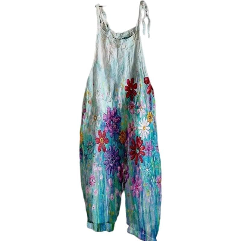 Stylish Boho Womens Romper Natural Material Cotton Blend