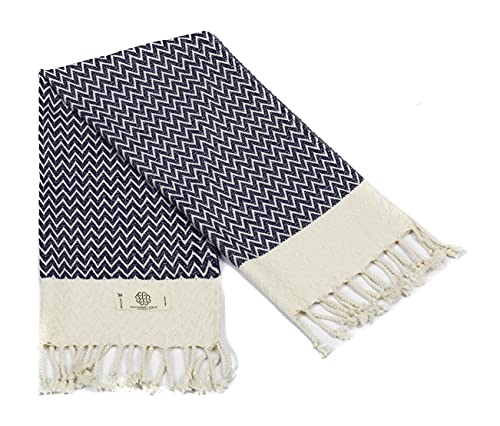 Exclusive Hand Towels Set of 2-18 x 40 Inches - 100% Pure Cotton