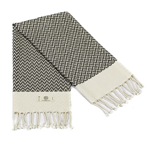 Exclusive Hand Towels Set of 2-18 x 40 Inches - 100% Pure Cotton