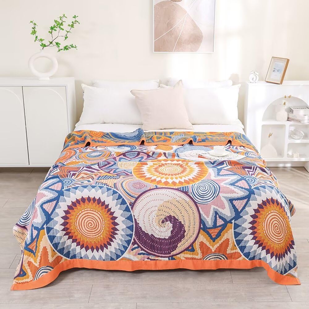 Boho 100% Soft Cozy Cotton Quilt