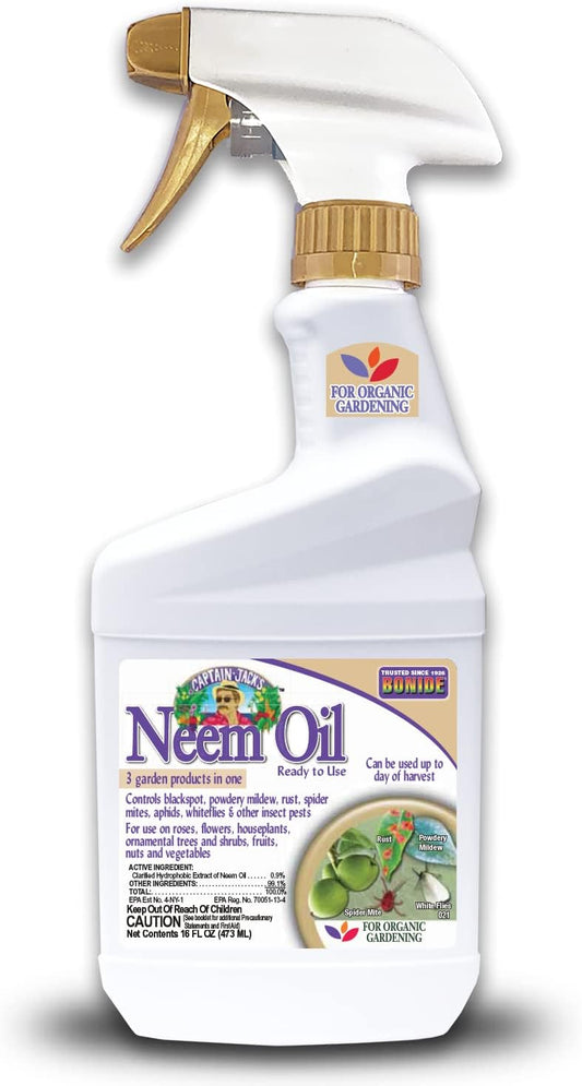 Neem Oil, 16 oz Ready-to-Use Spray for Organic Gardening