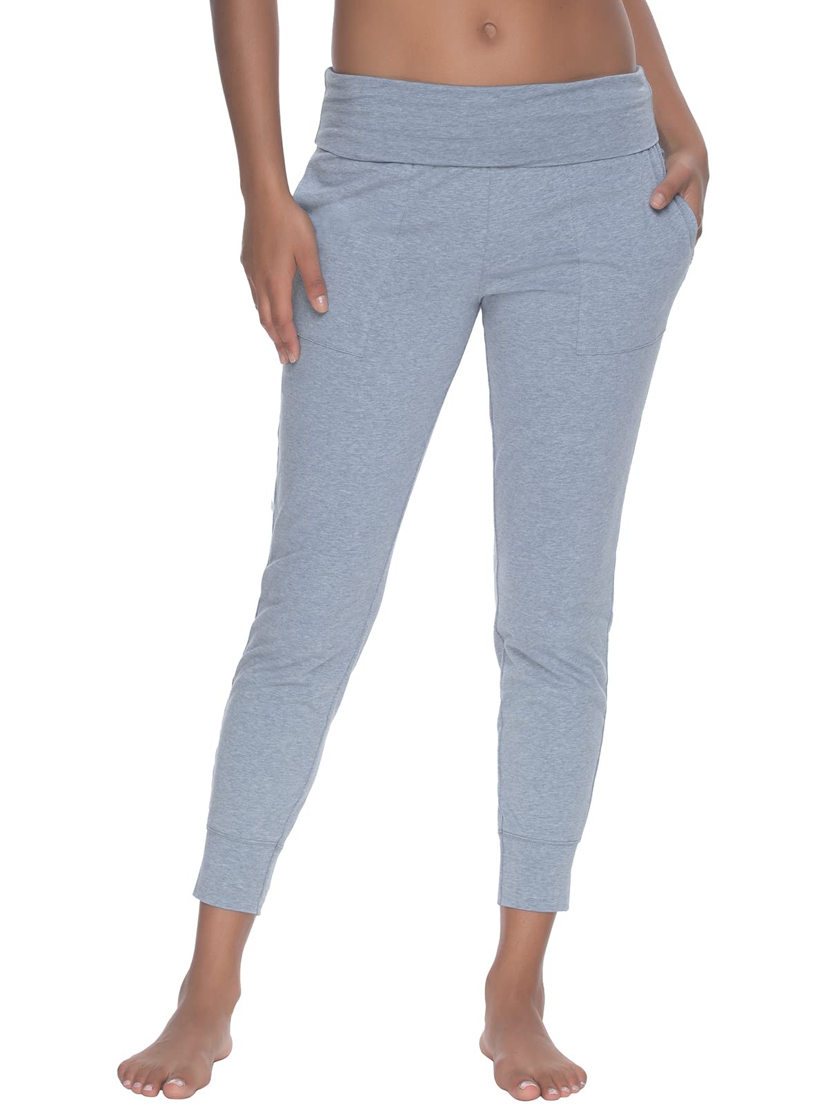 Organic Cotton Stretch Fold-Waist Joggers