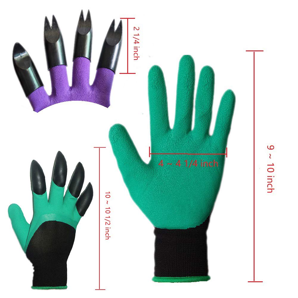 Garden Gloves with Claws for Digging,Planting, Weeding, Seeding-Waterproof