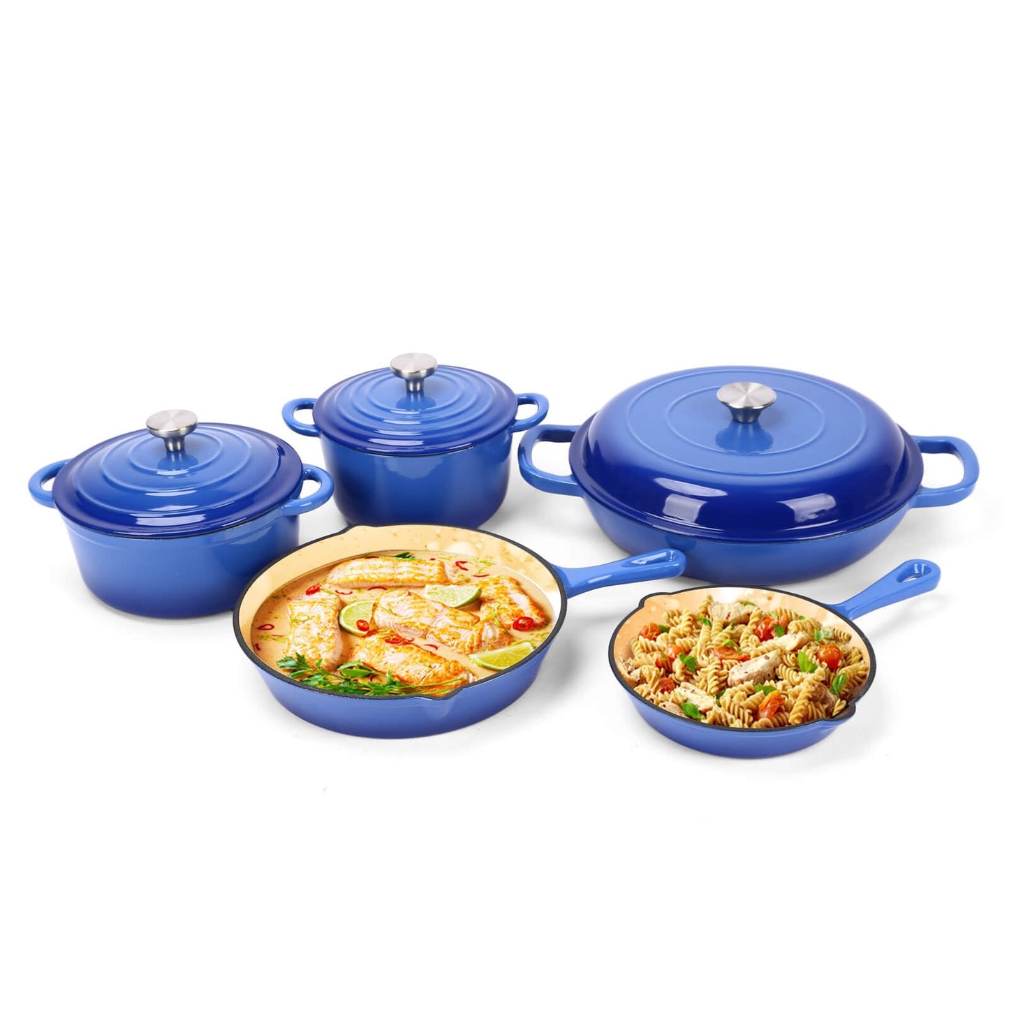 Cast Iron Set (Enameled), Gas/Induction Compatible, PFA Free