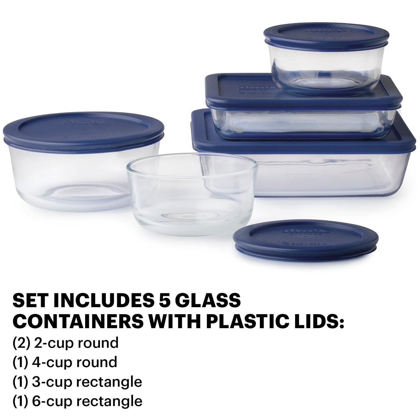 Pyrex Glass Food Storage Set, BPA-Free, Dishwasher & Microwave Safe