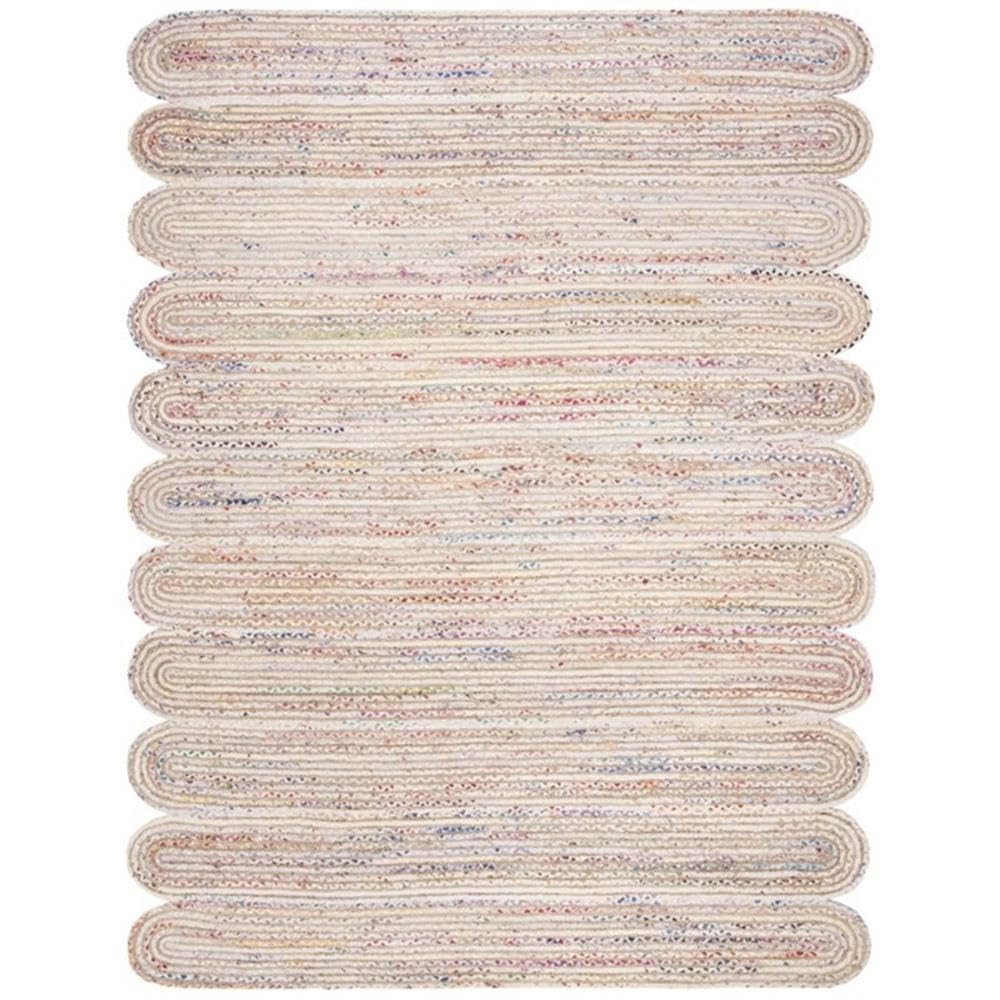 Natural Collection Area Rug - Braided Jute & Cotton