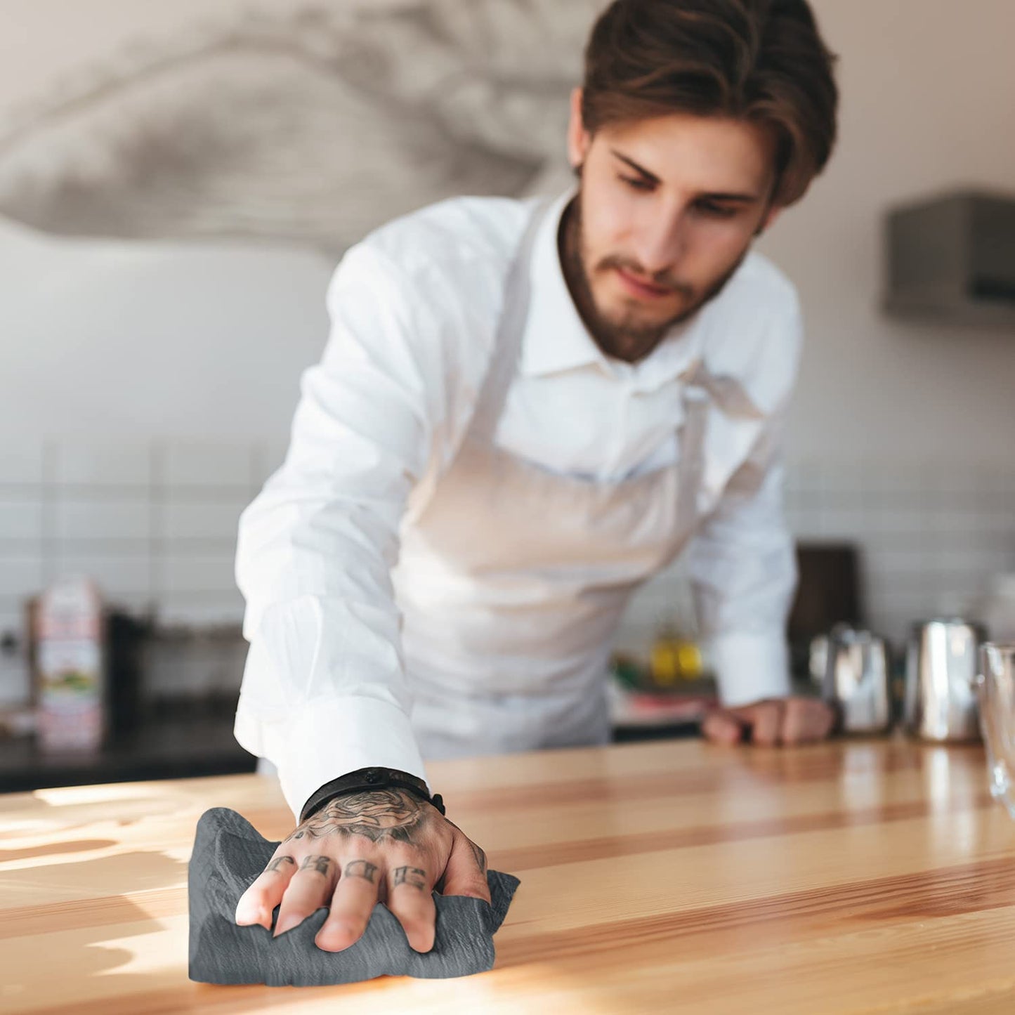 100% Cotton Tea Towels for Cleaning & Drying - Highly Absorbent Kitchen Dish Cloth