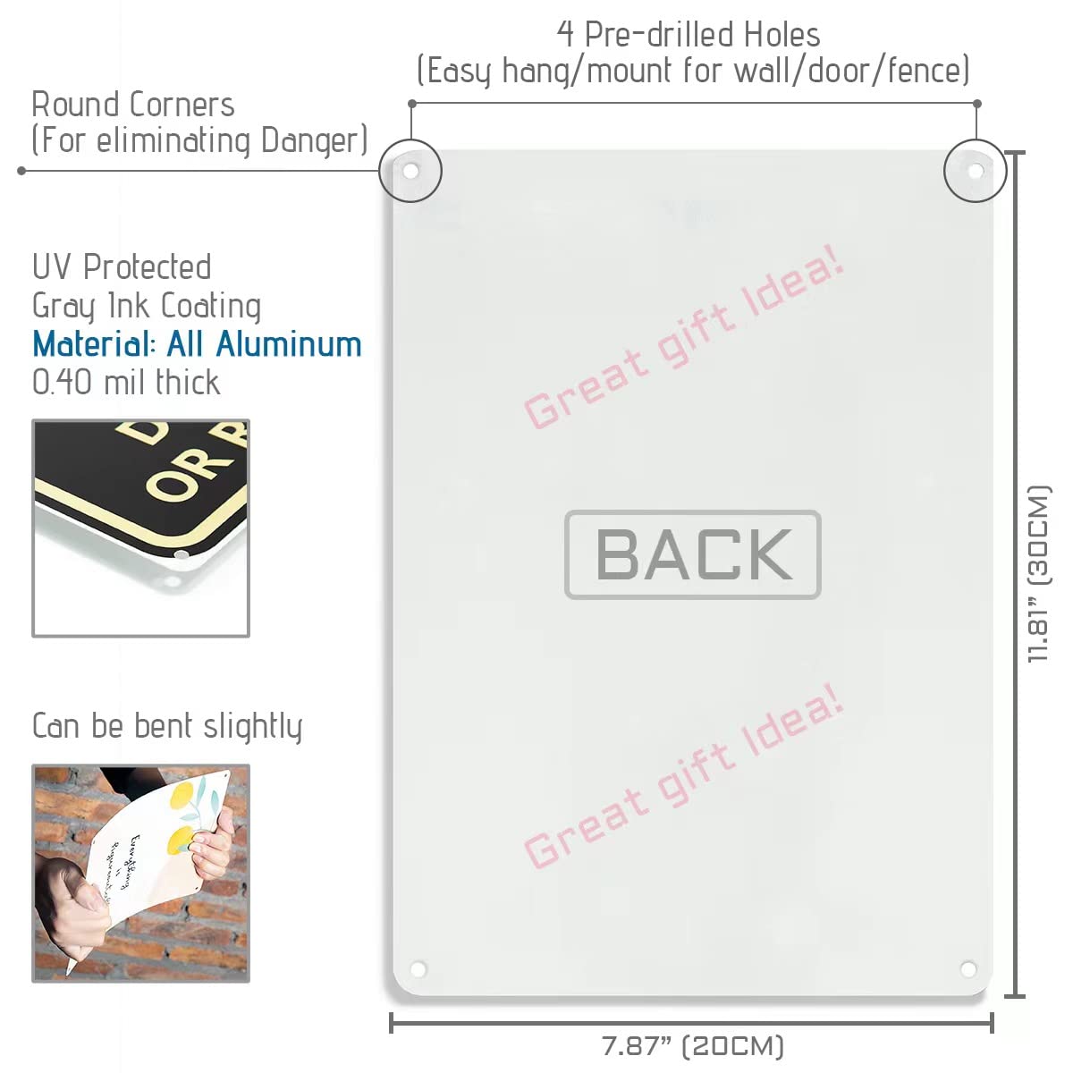 Funny Garden Signs Outside Decor - Humorous