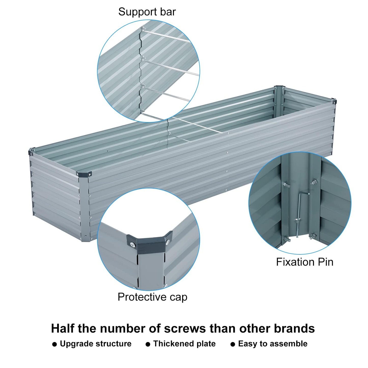 Galvanized Raised Garden Beds Kit