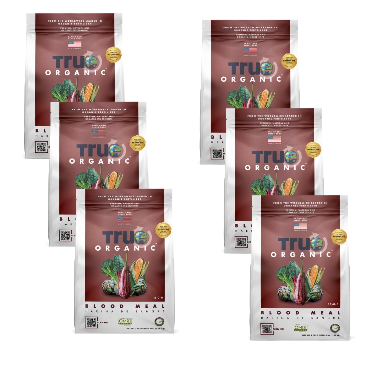 Blood Meal – High-Nitrogen Organic Fertilizer for Rapid Vegetative Growth – 3lb Bag Covers 104 Sq. Ft.