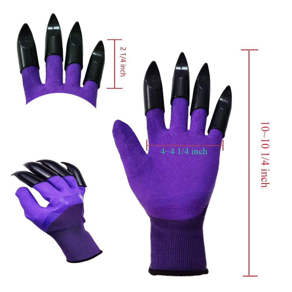 Garden Gloves with Claws for Digging,Planting, Weeding, Seeding-Waterproof