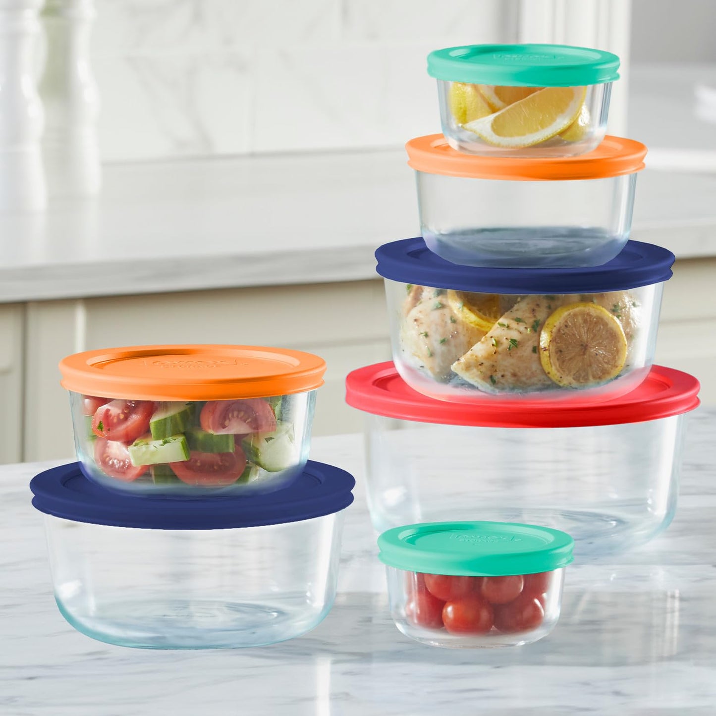 Pyrex Glass Food Storage Set, BPA-Free, Dishwasher & Microwave Safe