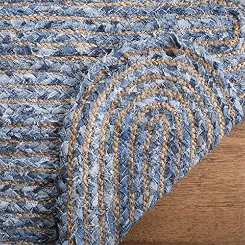 Natural Collection Area Rug - Braided Jute & Cotton