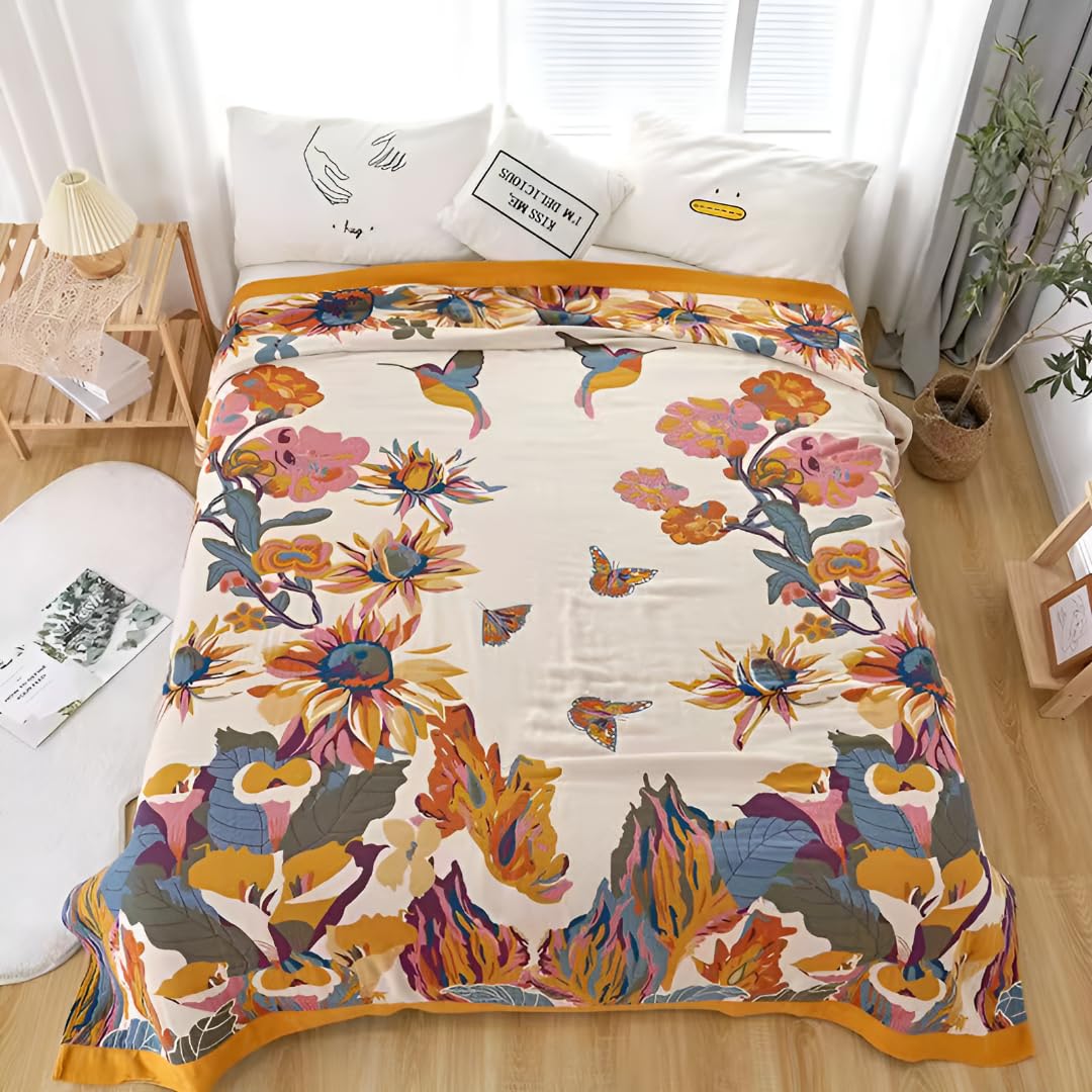 Boho 100% Soft Cozy Cotton Quilt