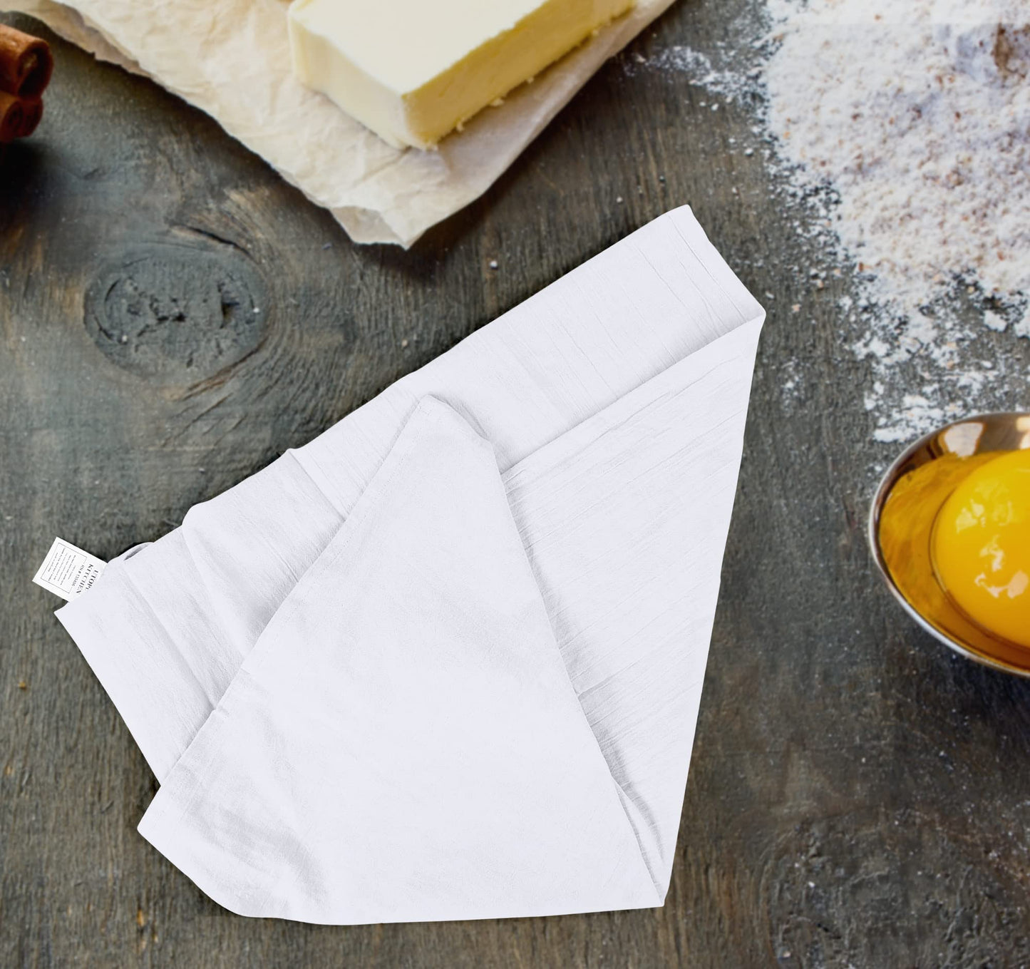 100% Cotton Tea Towels for Cleaning & Drying - Highly Absorbent Kitchen Dish Cloth