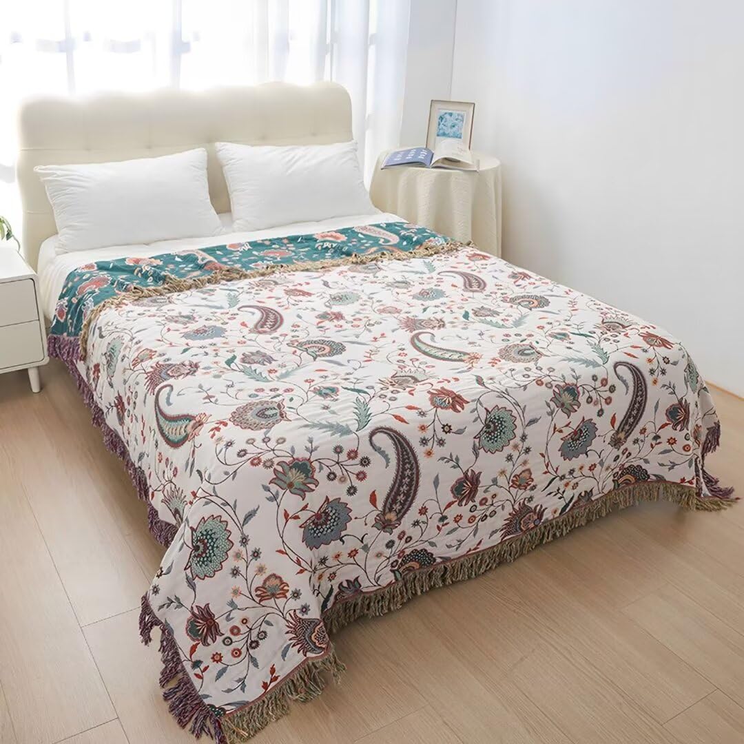 Boho 100% Soft Cozy Cotton Quilt