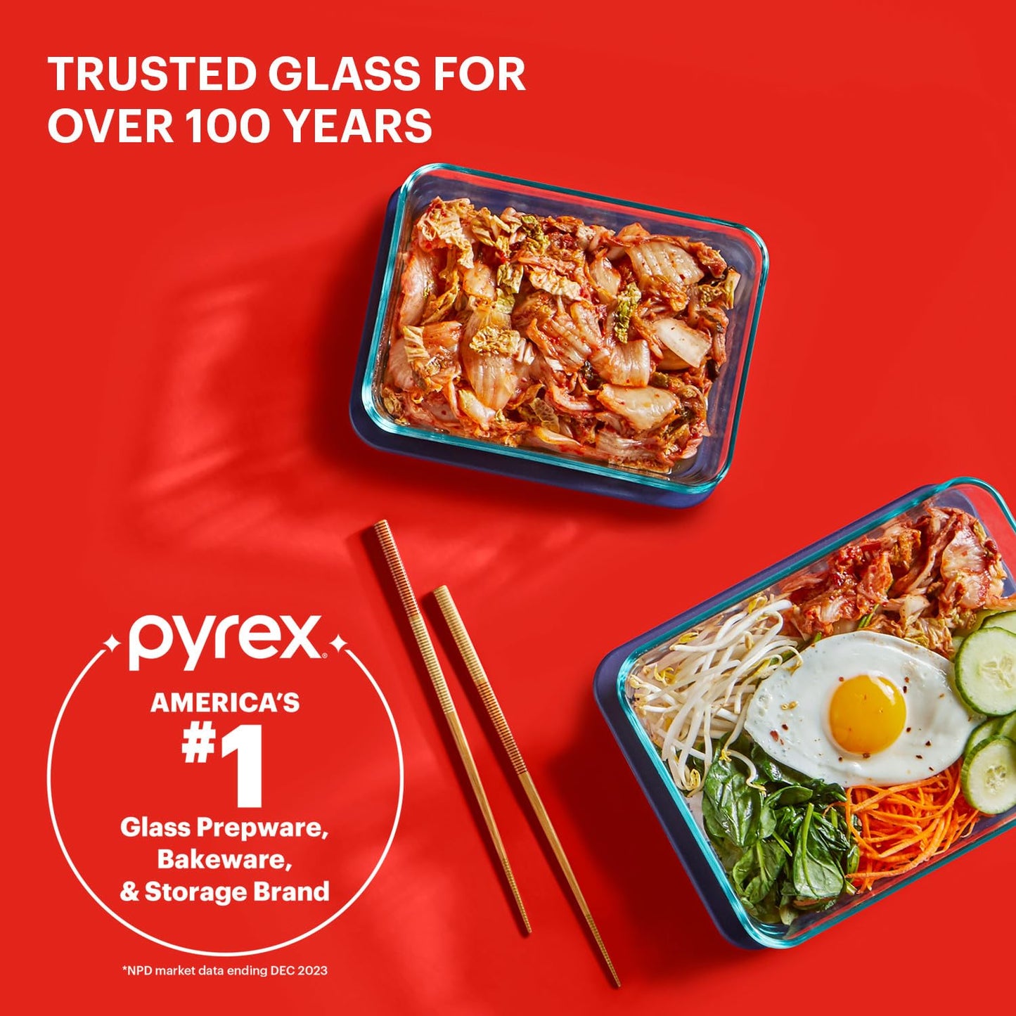 Pyrex Glass Food Storage Set, BPA-Free, Dishwasher & Microwave Safe