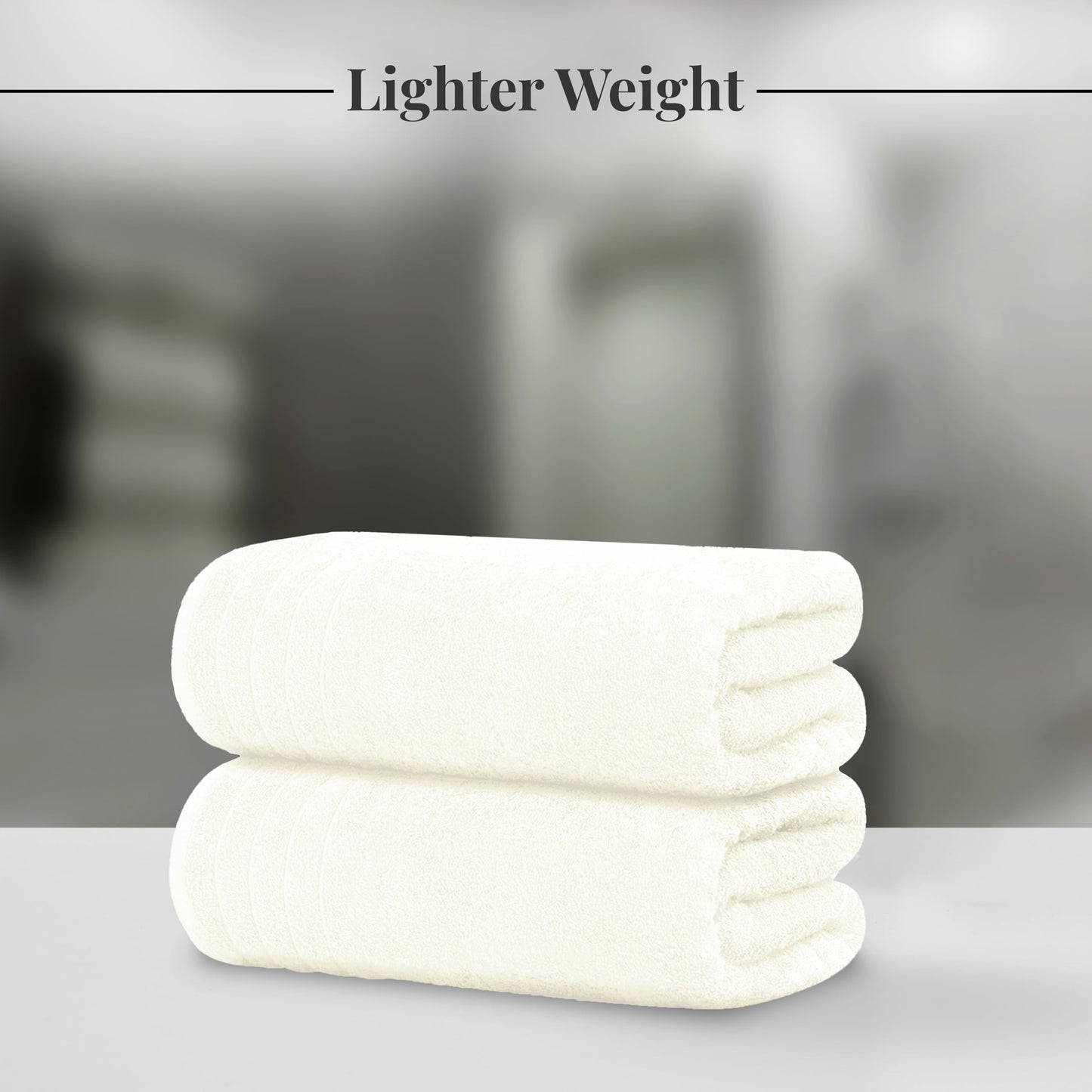 100% Cotton, Lighter Weight Towels Perfect for Bathroom, Assorted Colors & Sizes