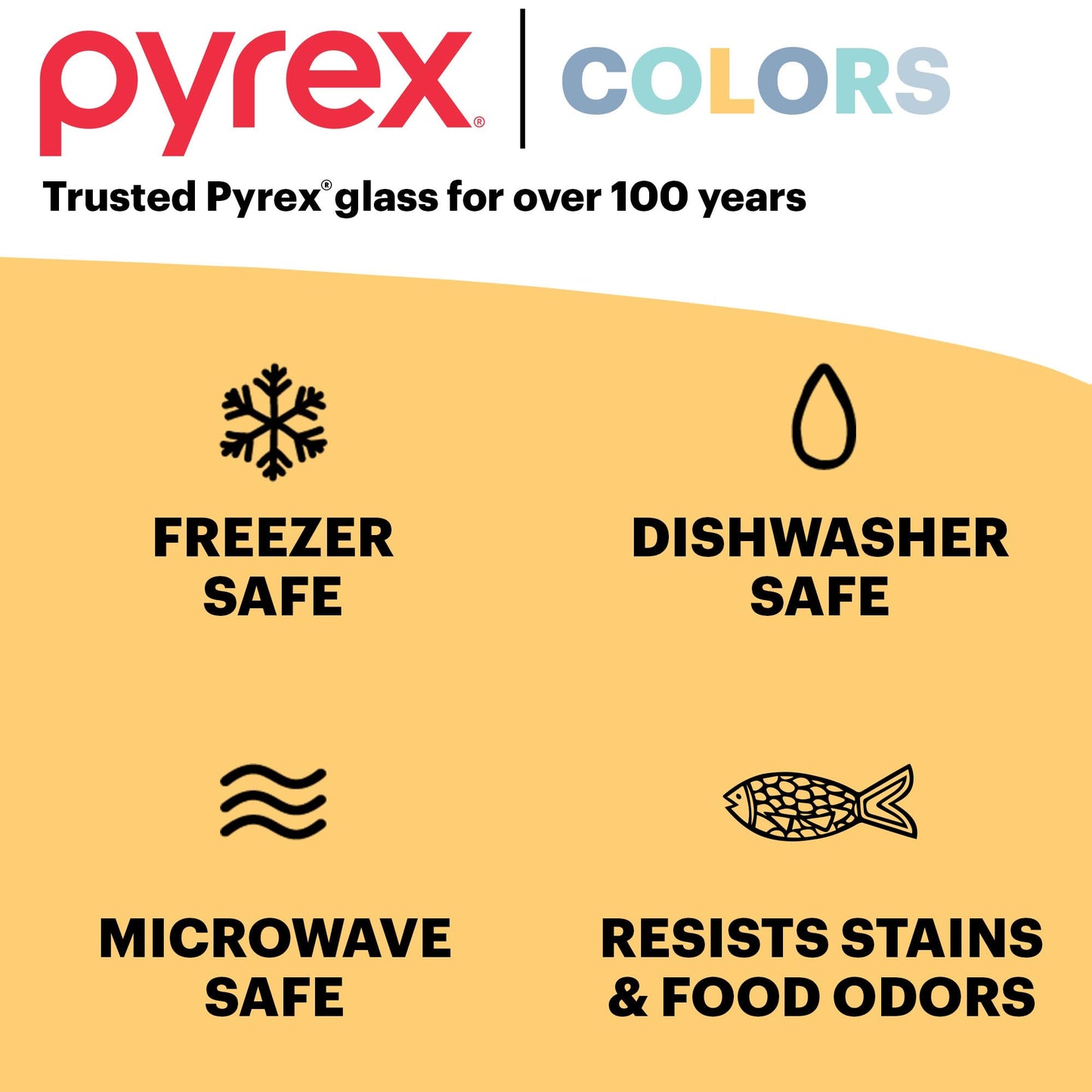Pyrex Colors Food Storage Set BPA-Free