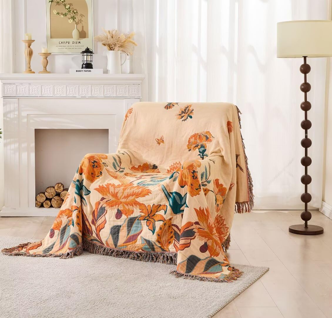 Boho 100% Soft Cozy Cotton Quilt