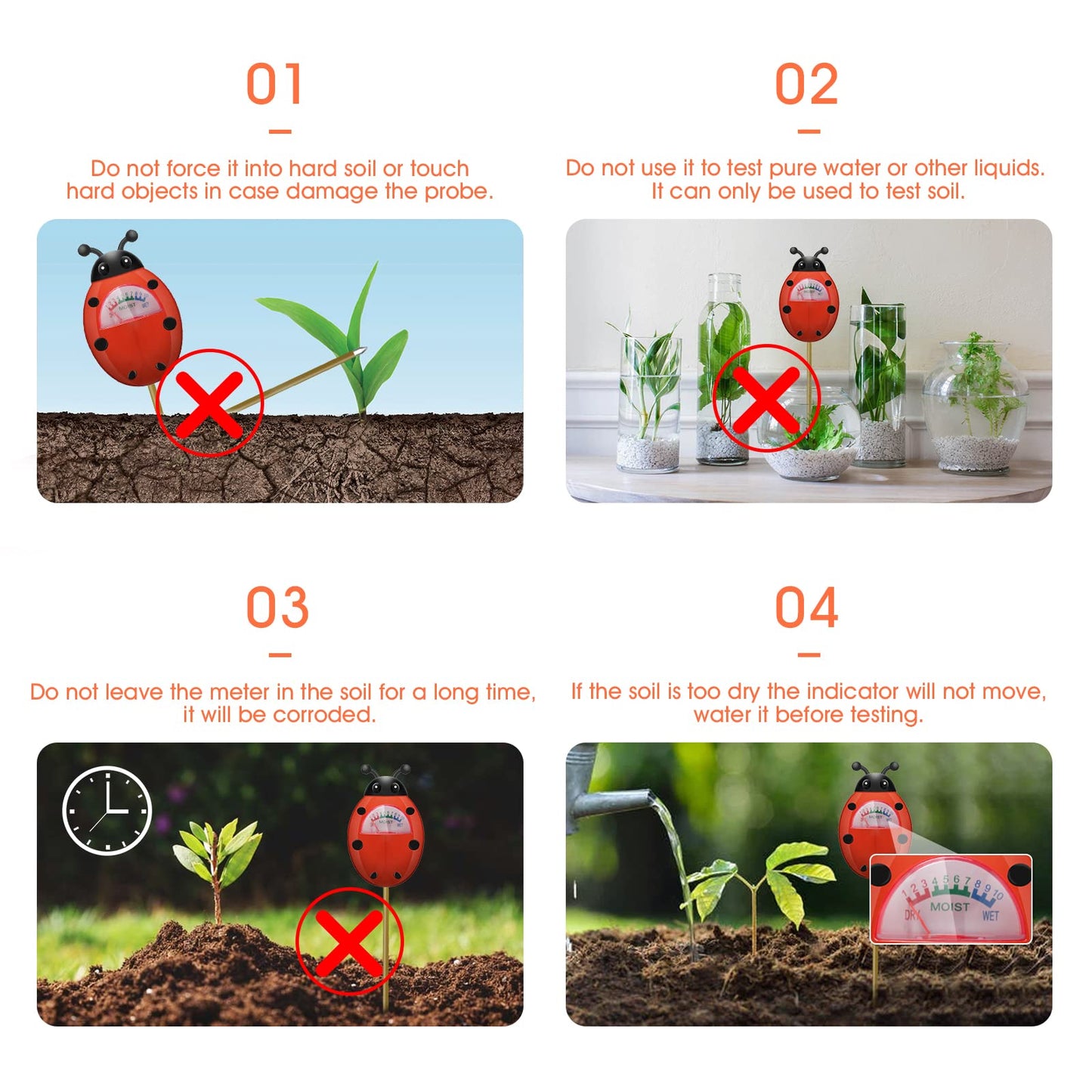 Soil Moisture Meter Gardening Tool for Kids