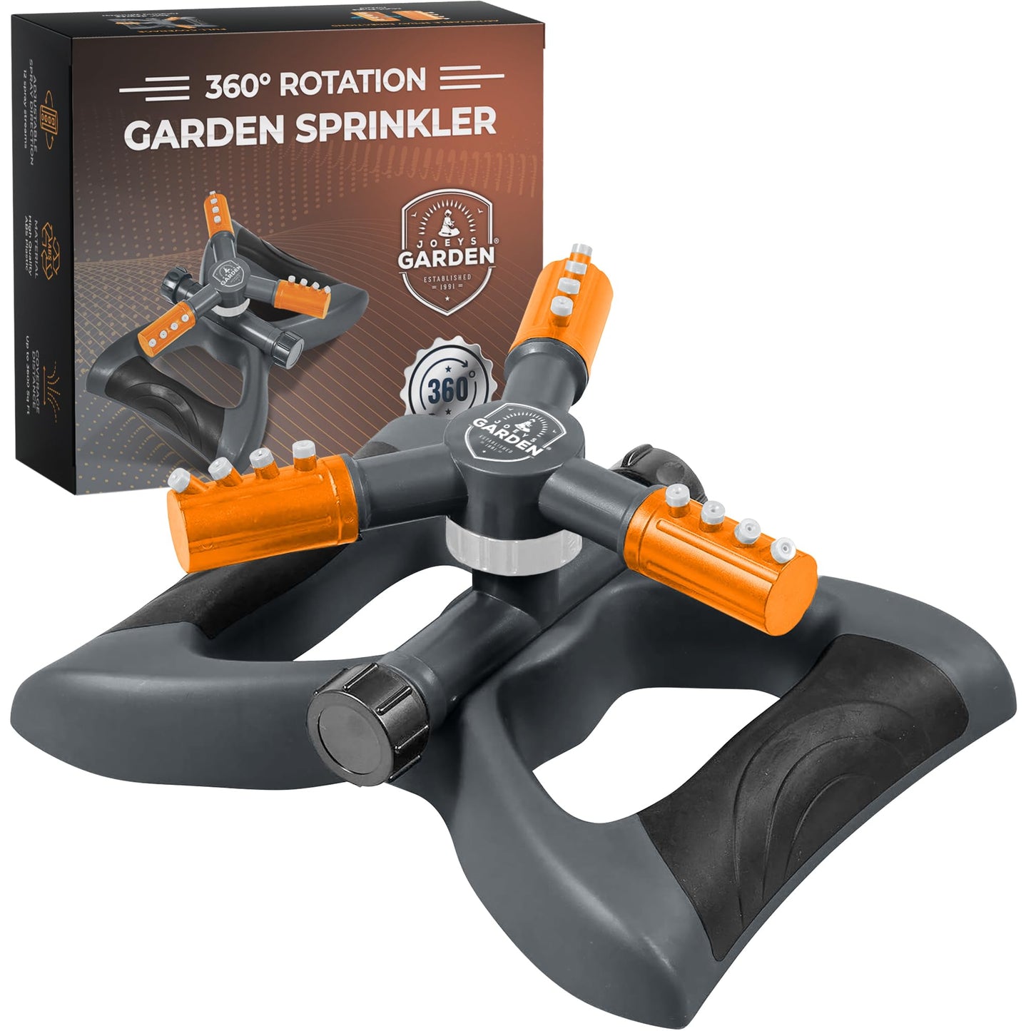 Rotating Garden Sprinkler for Large Area Coverage